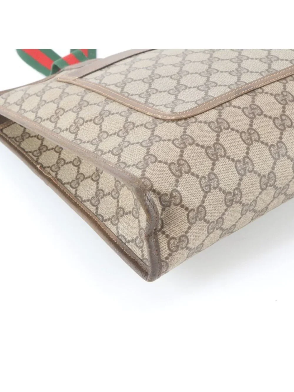Gucci GG Supreme Sherry Line Leather Tote Shoulder Business Document
